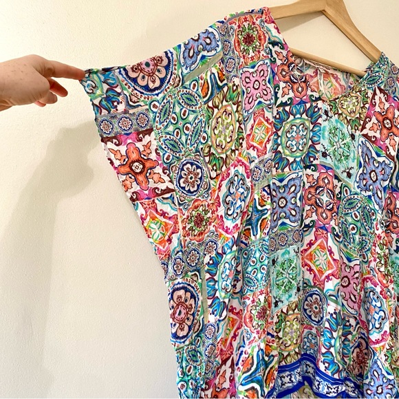 Nanette Lepore Swim Greek Tiles Goddess Caftan Coverup Small - Picture 6 of 12